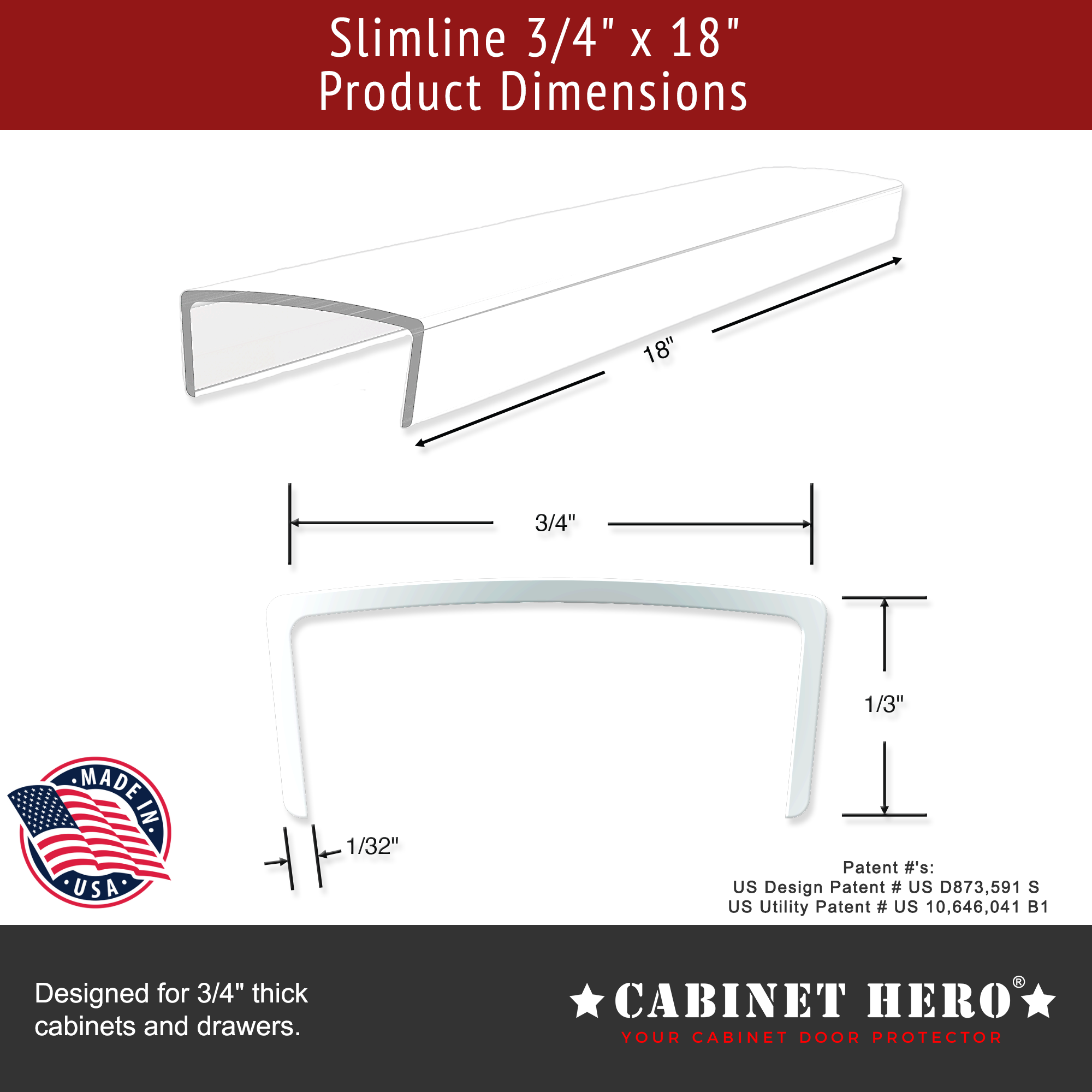 Cabinet Edge Protectors - Slimline Series