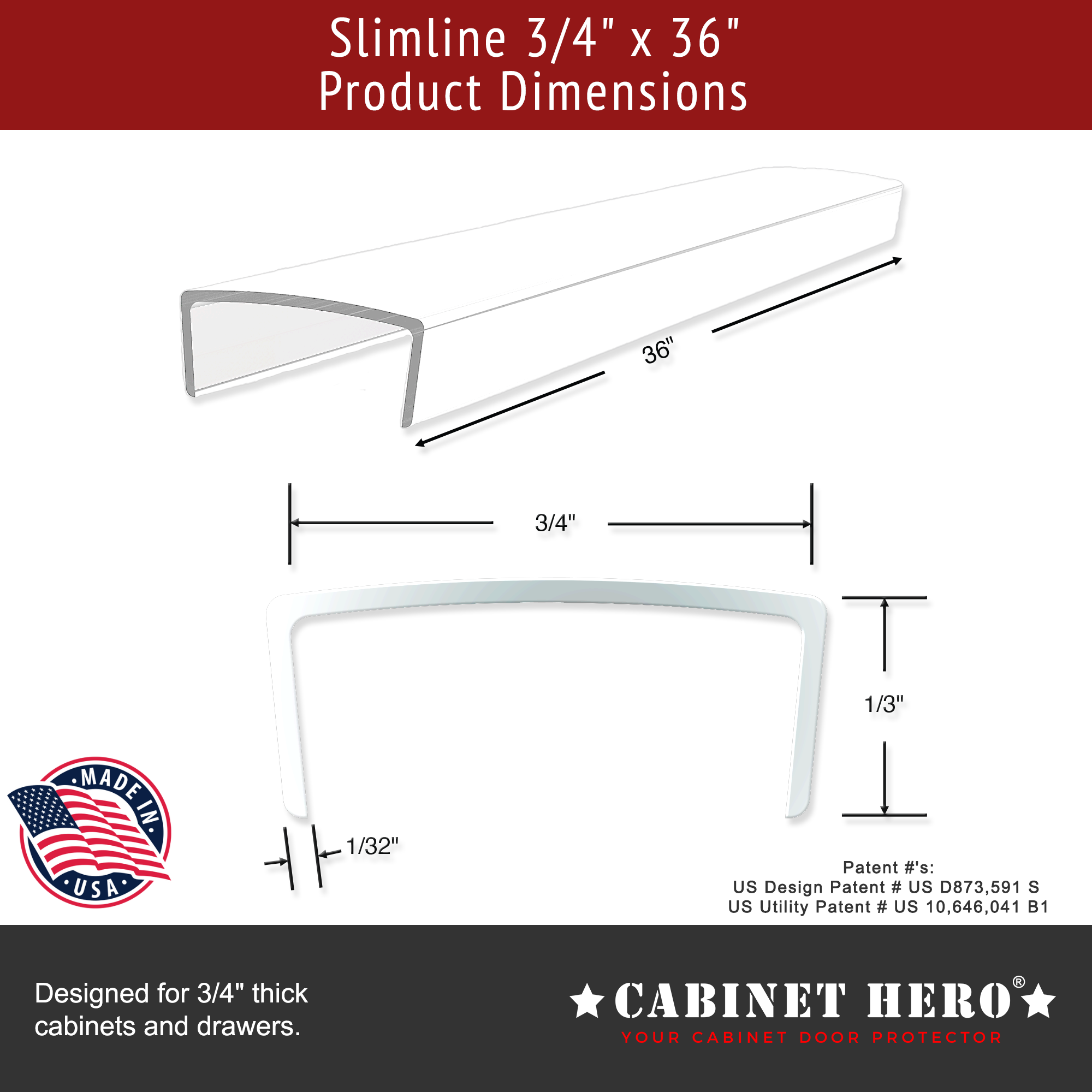 Cabinet Edge Protectors - Slimline Series