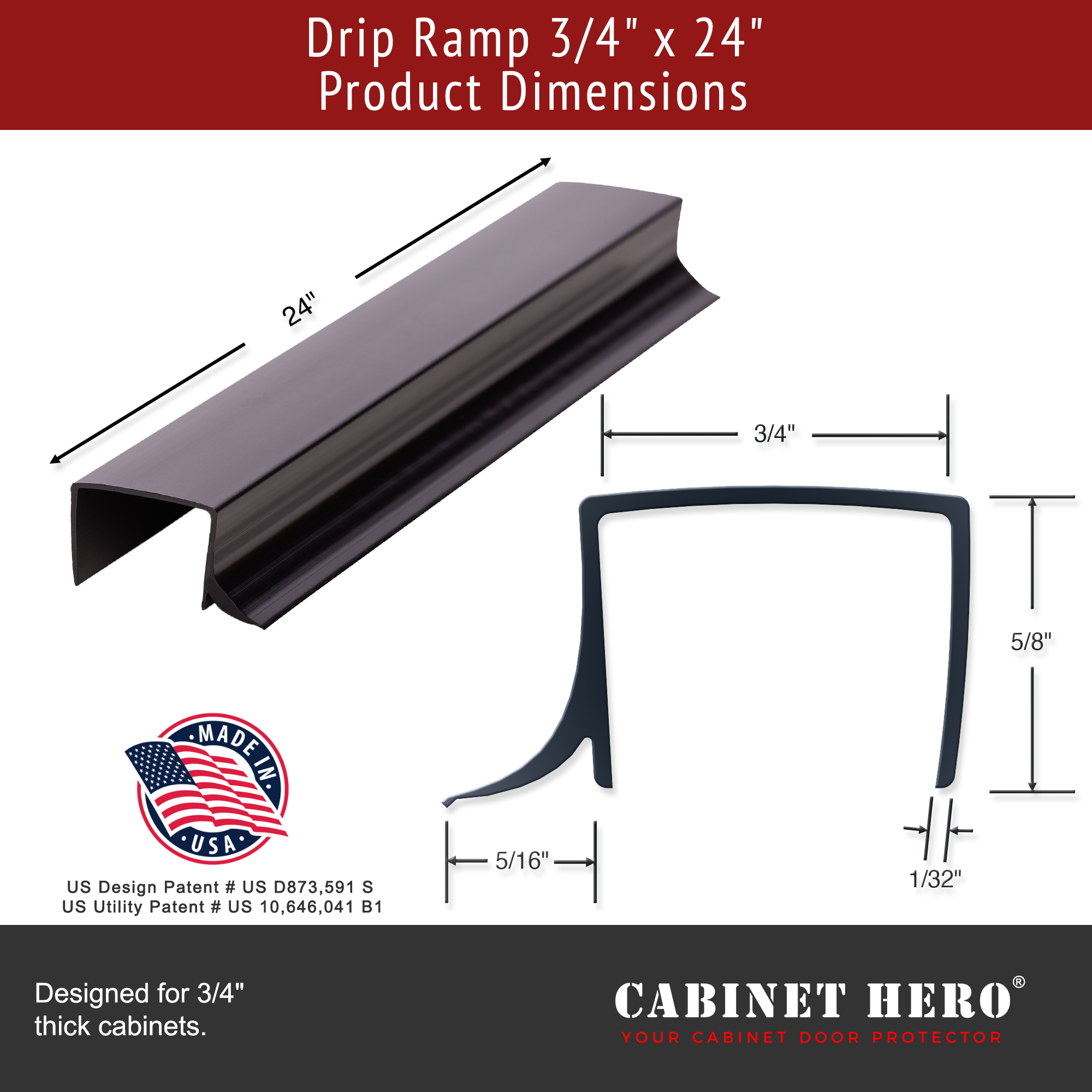 Drip Ramp Cabinet Protector