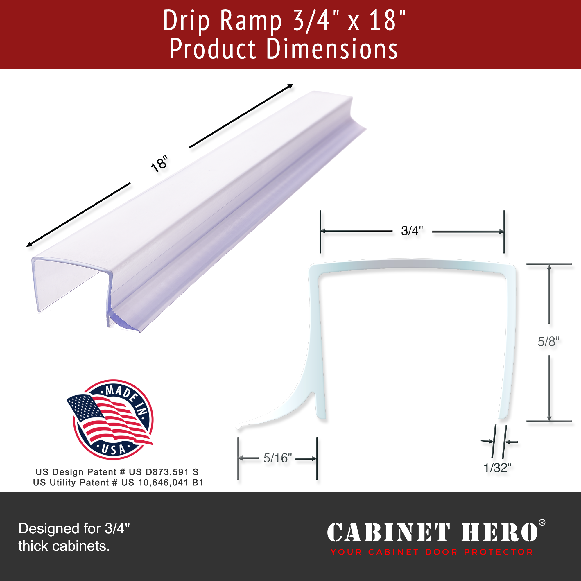 Drip Ramp Cabinet Protector