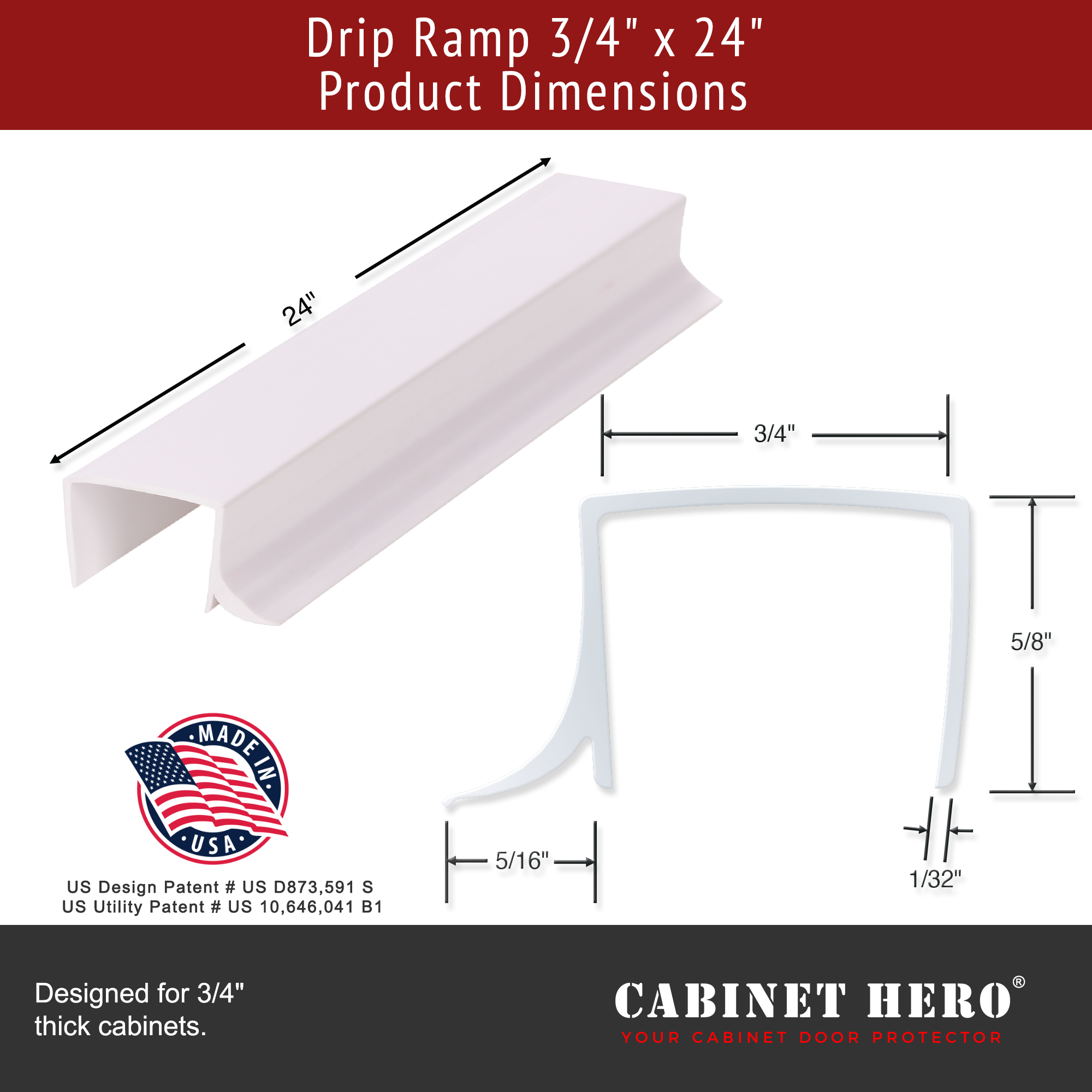 Drip Ramp Cabinet Protector