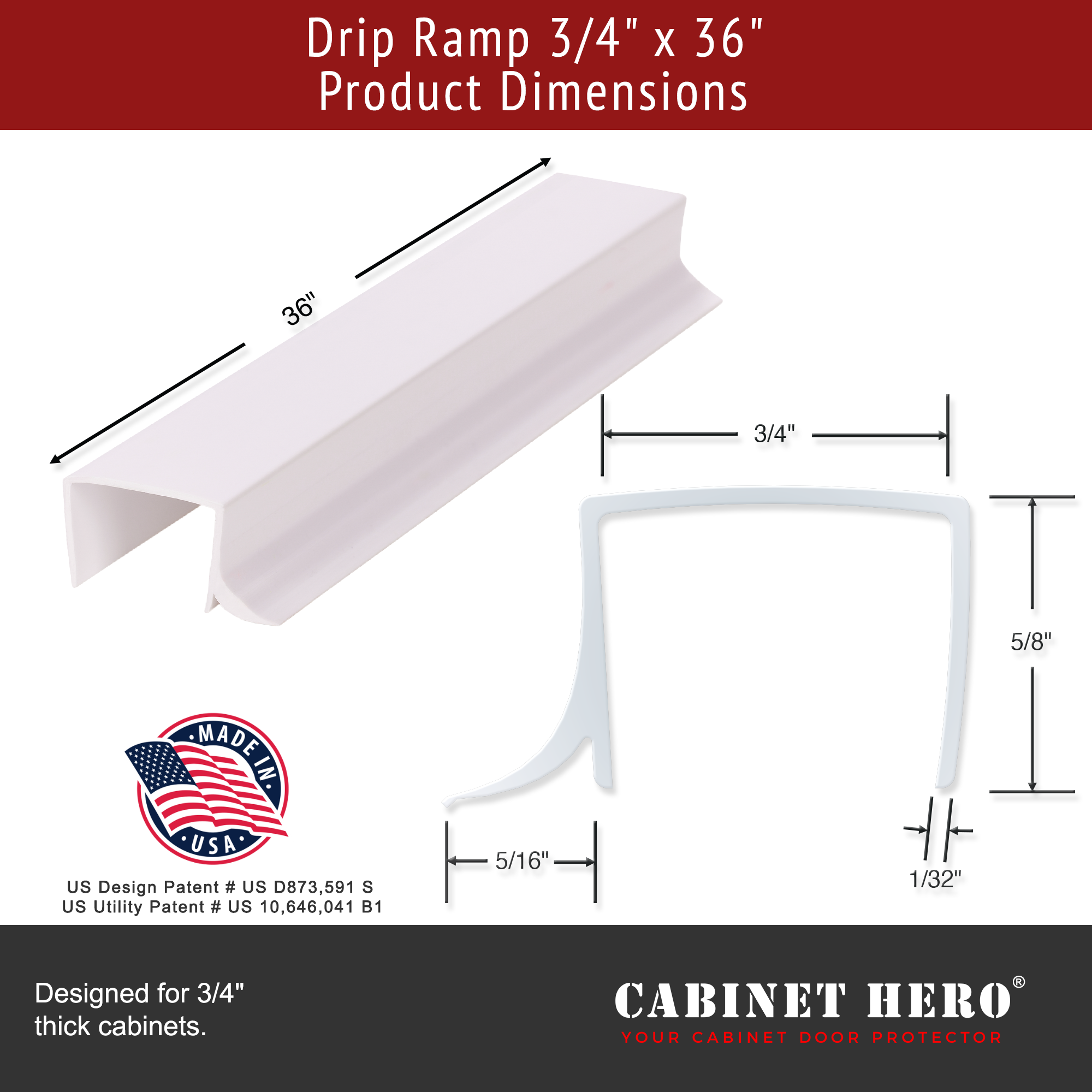 Drip Ramp Cabinet Protector